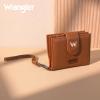 image:imageMontana West X Wrangler Small Wallets for Women Bifold RFID Blocking Wallets Compact Leopard Print Wallet with Removable ID WindowZBrown