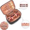 image:imageMontana West X Wrangler Travel Makeup Bag 2pcs Set Large Cosmetic Bag with Makeup Brush Holder Portable Make Up Organizer Cute Toiletry Bag with Divider and Handle for Women AztecBlack