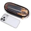 image:imageMontana West X Wrangler Travel Makeup Bag 2pcs Set Large Cosmetic Bag with Makeup Brush Holder Portable Make Up Organizer Cute Toiletry Bag with Divider and Handle for Women AztecCowBrown