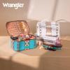 image:imageMontana West X Wrangler Travel Makeup Bag 2pcs Set Large Cosmetic Bag with Makeup Brush Holder Portable Make Up Organizer Cute Toiletry Bag with Divider and Handle for Women AztecTurquoise