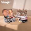 image:imageMontana West X Wrangler Travel Makeup Bag 2pcs Set Large Cosmetic Bag with Makeup Brush Holder Portable Make Up Organizer Cute Toiletry Bag with Divider and Handle for Women AztecLeopardBlack