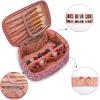 image:imageMontana West X Wrangler Travel Makeup Bag 2pcs Set Large Cosmetic Bag with Makeup Brush Holder Portable Make Up Organizer Cute Toiletry Bag with Divider and Handle for Women AztecLeopardPink