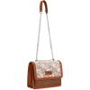 image:imageWrangler Flap Shoulder Bag for Women Vintage Floral Tooled Crossbody Purse with Chain StrapBrown