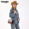 image:imageWrangler Flap Shoulder Bag for Women Vintage Floral Tooled Crossbody Purse with Chain StrapCoffee