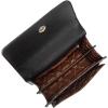 image:imageWrangler Flap Shoulder Bag for Women Vintage Floral Tooled Crossbody Purse with Chain StrapJet Black