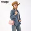 image:imageWrangler Flap Shoulder Bag for Women Vintage Floral Tooled Crossbody Purse with Chain StrapPink