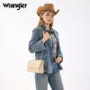 image:imageWrangler Flap Shoulder Bag for Women Vintage Floral Tooled Crossbody Purse with Chain StrapTan
