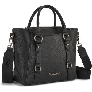 image:imageMontana West Small Tote Bag for Women Top Handle Handbag Trendy Crossbody PurseBlack