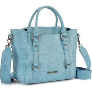 image:imageMontana West Small Tote Bag for Women Top Handle Handbag Trendy Crossbody PurseBlue