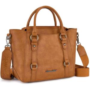 image:imageMontana West Small Tote Bag for Women Top Handle Handbag Trendy Crossbody PurseBrown