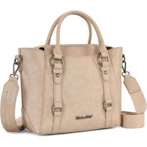 image:imageMontana West Small Tote Bag for Women Top Handle Handbag Trendy Crossbody PurseTan