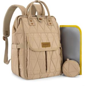 image:imageMontana West Wrangler Aztec Diaper Bag Backpack Western Backpacks for Moms Baby Essentials Bag with TwistLock Closure Insulated Pockets Portable Changing Pad Stroller Straps Pacifier CaseKhaki