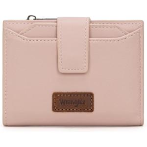 image:imageMontana West X Wrangler Small Wallets for Women Bifold RFID Blocking Wallets Compact Leopard Print Wallet with Removable ID WindowPink