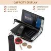 image:imageX Wrangler Womens Wallet Small Rfid Blocking Wristlet Wallets Cute Bifold Ladies Wallet with Zipper PocketBlack