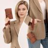 image:imageX Wrangler Womens Wallet Small Rfid Blocking Wristlet Wallets Cute Bifold Ladies Wallet with Zipper PocketBrown
