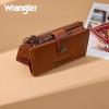 image:imageX Wrangler Womens Wallet Small Rfid Blocking Wristlet Wallets Cute Bifold Ladies Wallet with Zipper PocketBrown