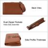 image:imageX Wrangler Womens Wallet Small Rfid Blocking Wristlet Wallets Cute Bifold Ladies Wallet with Zipper PocketBrown