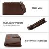 image:imageX Wrangler Womens Wallet Small Rfid Blocking Wristlet Wallets Cute Bifold Ladies Wallet with Zipper PocketCoffee