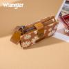 image:imageX Wrangler Womens Wallet Small Rfid Blocking Wristlet Wallets Cute Bifold Ladies Wallet with Zipper PocketFlowerbrown