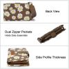 image:imageX Wrangler Womens Wallet Small Rfid Blocking Wristlet Wallets Cute Bifold Ladies Wallet with Zipper PocketFlowercoffee