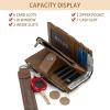 image:imageX Wrangler Womens Wallet Small Rfid Blocking Wristlet Wallets Cute Bifold Ladies Wallet with Zipper PocketFlowercoffee
