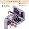 image:imageX Wrangler Womens Wallet Small Rfid Blocking Wristlet Wallets Cute Bifold Ladies Wallet with Zipper PocketFlowerpurple