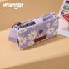 image:imageX Wrangler Womens Wallet Small Rfid Blocking Wristlet Wallets Cute Bifold Ladies Wallet with Zipper PocketFlowerpurple