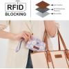 image:imageX Wrangler Womens Wallet Small Rfid Blocking Wristlet Wallets Cute Bifold Ladies Wallet with Zipper PocketFlowerpurple