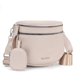 image:imageMontana West Crossbody Bags for Women Large Bum Bag Sling Belt Purse Fanny Packs with Adjustable Wide StrapBeige