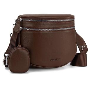 image:imageMontana West Crossbody Bags for Women Large Bum Bag Sling Belt Purse Fanny Packs with Adjustable Wide Strapchocolate