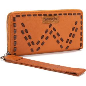 image:imageMontana West Wrangler Wristlet Wallets for Women Clutch Purse Retro Western Style Card Holder with RFID WG449W130CFBrown