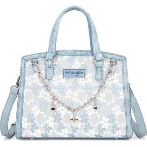 image:imageWrangler Medium Tote Bag for Women Lace Crossbody Top Handle Handbags Ladies Satchel Elegant Purse for Wedding GiftJean