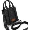image:imageWrangler Embossed Crossbody Purse for Women Top Handle Fringe Handbags and Western Mini ToteAngel Black