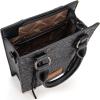 image:imageWrangler Embossed Crossbody Purse for Women Top Handle Fringe Handbags and Western Mini ToteAngel Black
