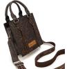 image:imageWrangler Embossed Crossbody Purse for Women Top Handle Fringe Handbags and Western Mini ToteAngel Coffee