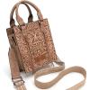 image:imageWrangler Embossed Crossbody Purse for Women Top Handle Fringe Handbags and Western Mini ToteAngel Khahi
