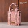 image:imageWrangler Embossed Crossbody Purse for Women Top Handle Fringe Handbags and Western Mini ToteAngel Pink