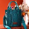 image:imageWrangler Embossed Crossbody Purse for Women Top Handle Fringe Handbags and Western Mini ToteAngel Turquoise