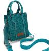 image:imageWrangler Embossed Crossbody Purse for Women Top Handle Fringe Handbags and Western Mini ToteAngel Turquoise