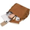 image:imageWrangler Fringe Suede Hobo Bag for Women Leather Western Fringe Purse Tassel Hippie Shoulder BagBright Brown