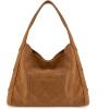 image:imageWrangler Fringe Suede Hobo Bag for Women Leather Western Fringe Purse Tassel Hippie Shoulder BagBright Brown