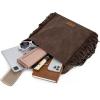 image:imageWrangler Fringe Suede Hobo Bag for Women Leather Western Fringe Purse Tassel Hippie Shoulder BagCoffee