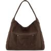 image:imageWrangler Fringe Suede Hobo Bag for Women Leather Western Fringe Purse Tassel Hippie Shoulder BagCoffee