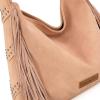 image:imageWrangler Fringe Suede Hobo Bag for Women Leather Western Fringe Purse Tassel Hippie Shoulder BagDark Pink