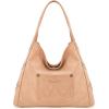 image:imageWrangler Fringe Suede Hobo Bag for Women Leather Western Fringe Purse Tassel Hippie Shoulder BagDark Pink