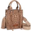 image:imageWrangler Embossed Crossbody Purse for Women Top Handle Fringe Handbags and Western Mini ToteAngel Khahi