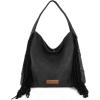image:imageWrangler Fringe Suede Hobo Bag for Women Leather Western Fringe Purse Tassel Hippie Shoulder BagBlack