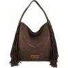 image:imageWrangler Fringe Suede Hobo Bag for Women Leather Western Fringe Purse Tassel Hippie Shoulder BagCoffee