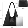 image:imageMontana West Hobo Bag Purses for Women Slouchy Soft Shoulder Handbags Tote with PouchBlack