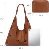 image:imageMontana West Hobo Bag Purses for Women Slouchy Soft Shoulder Handbags Tote with PouchFlower Cutout Brown